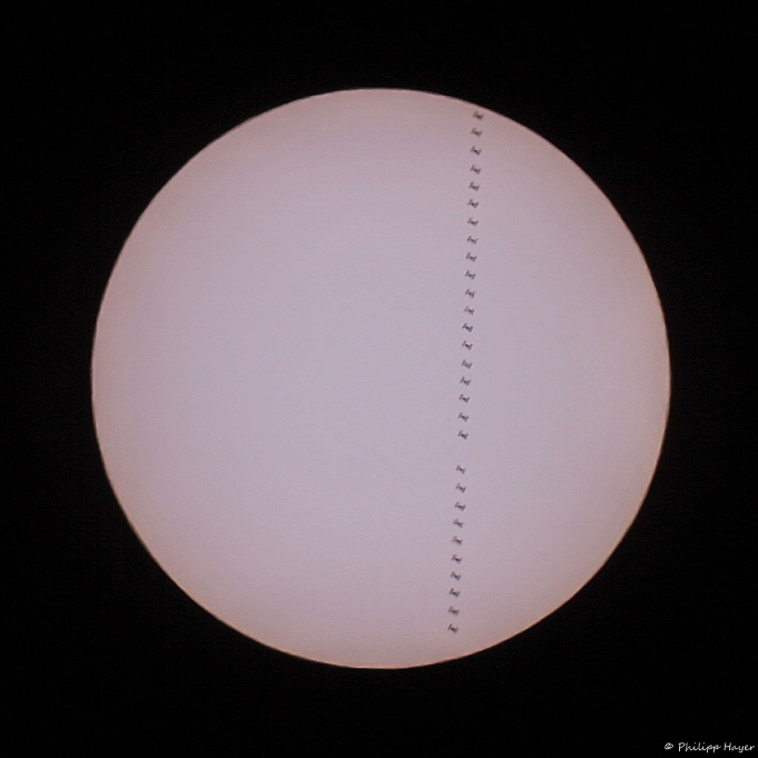The ISS and the Sun
